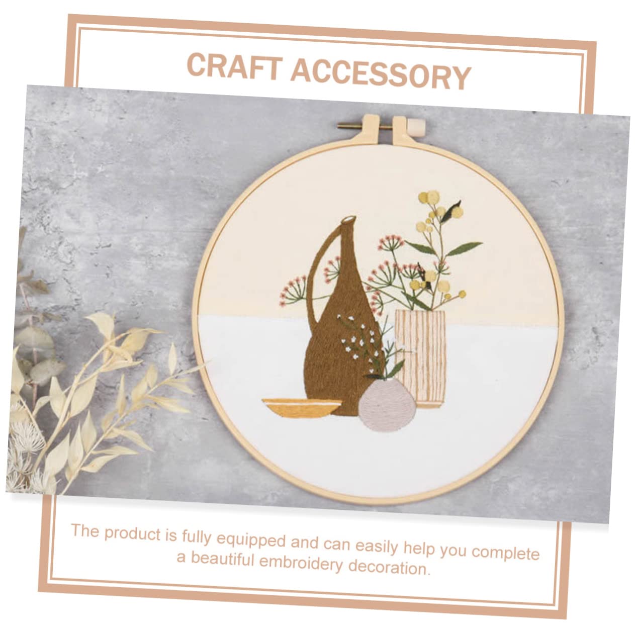 NUOBESTY 4 Sets Kits de Bordado Diy, Hilo de Bordar para Hogar Patrones de Flores, Adecuado para Manualidades y Decoración