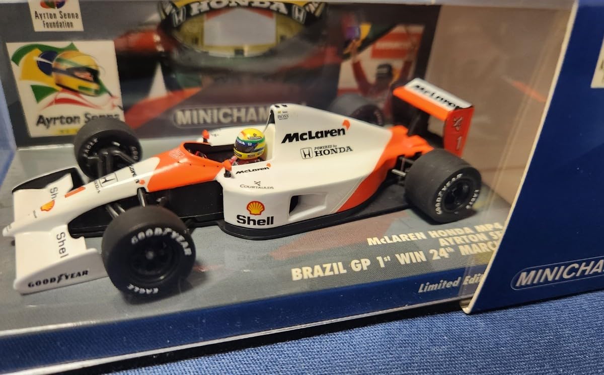 Amazon.co.jp: ミニチャンプス 1/43 MP4/6 セナ ブラジルGP 初勝利