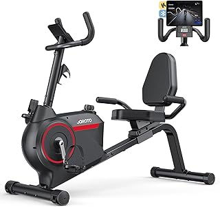 JOROTO JH30 Cyclette Orizzontale da Casa, Cyclette con Schienale Magnetica Bluetooth, Recumbent Ergometro per Anziani con Capacità 136KG, Display LCD, Sedile Regolabile per Allenamento Cardio
