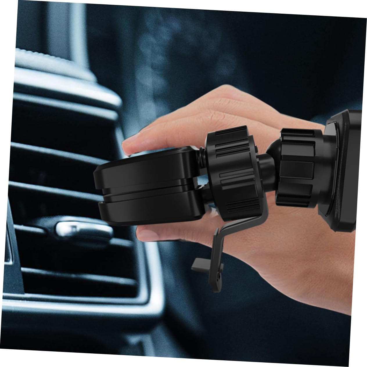 jojofuny 3pezzi Supporto Telefonico Magnetico Per Auto Con Rotazione Clip Stabile Per Ventilazione Design Antiscivolo Compatibile Con Smartphone Nero