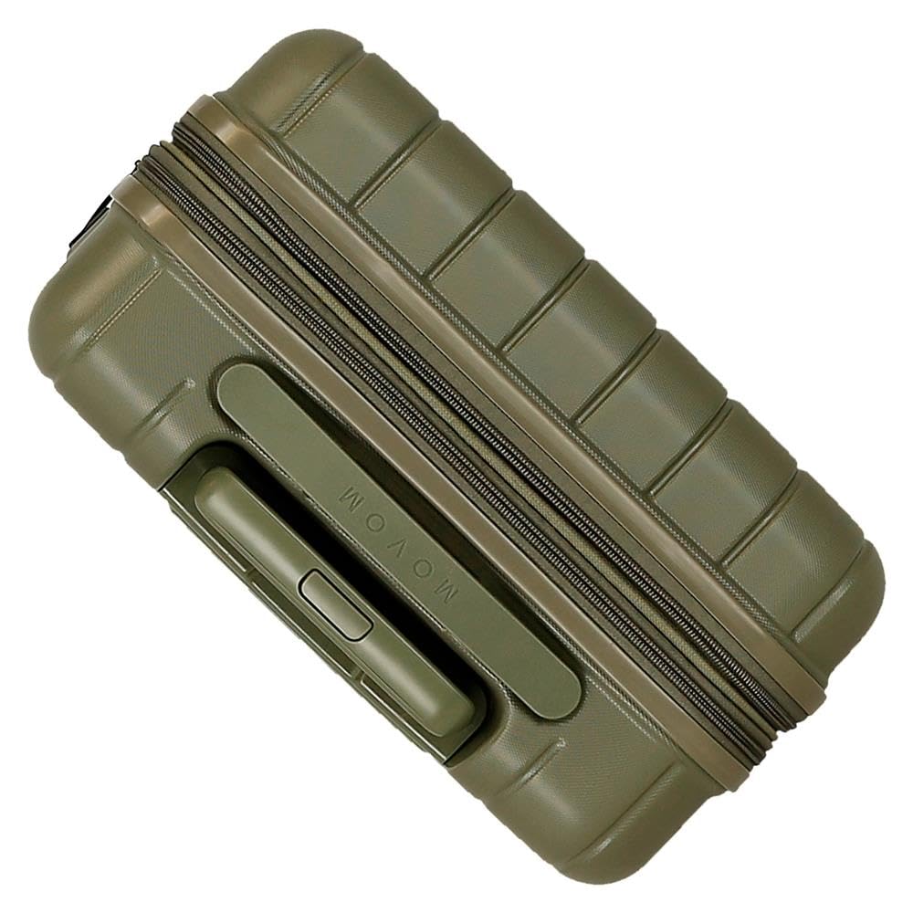 Movom Wood Walizka kabinowa, średnie, duże i zestawy, sztywne ABS zamknięcie TSA, 4 podwójne koła wysuwany bagaż podręczny Joumma Bags, khaki, cabin, medium, large, Zestaw 3 walizek
