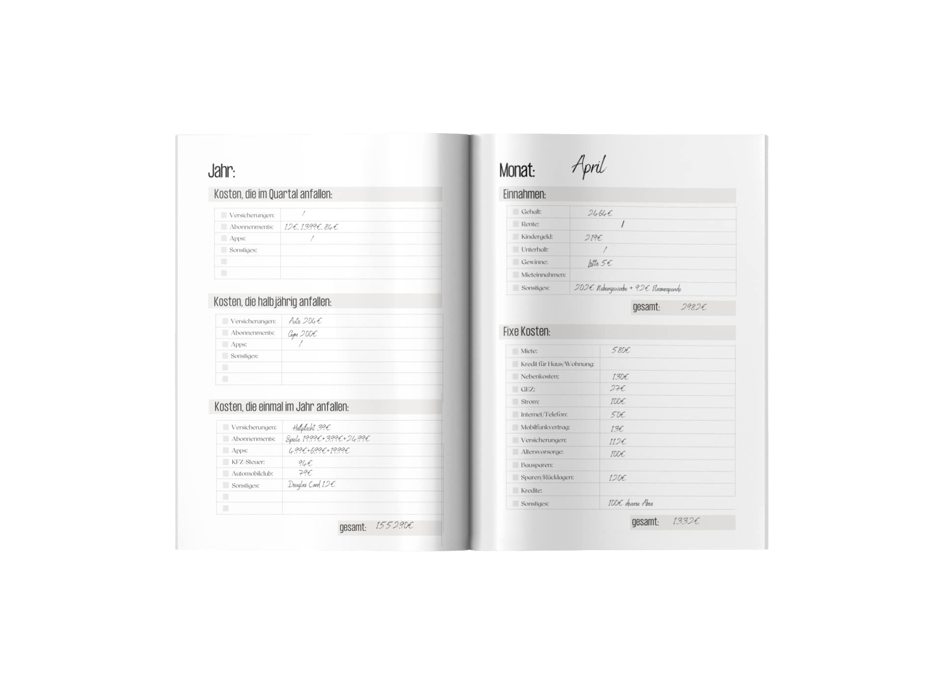 Budgetplaner: 2 Jahre Finanzplaner für alle Einnahmen & Ausgaben. Übersichtliche Tabellen für eine perfekte Haushaltsplanung.100 Seiten, undatiert. (Finanzbuch- Alles im Griff!, Band 7)