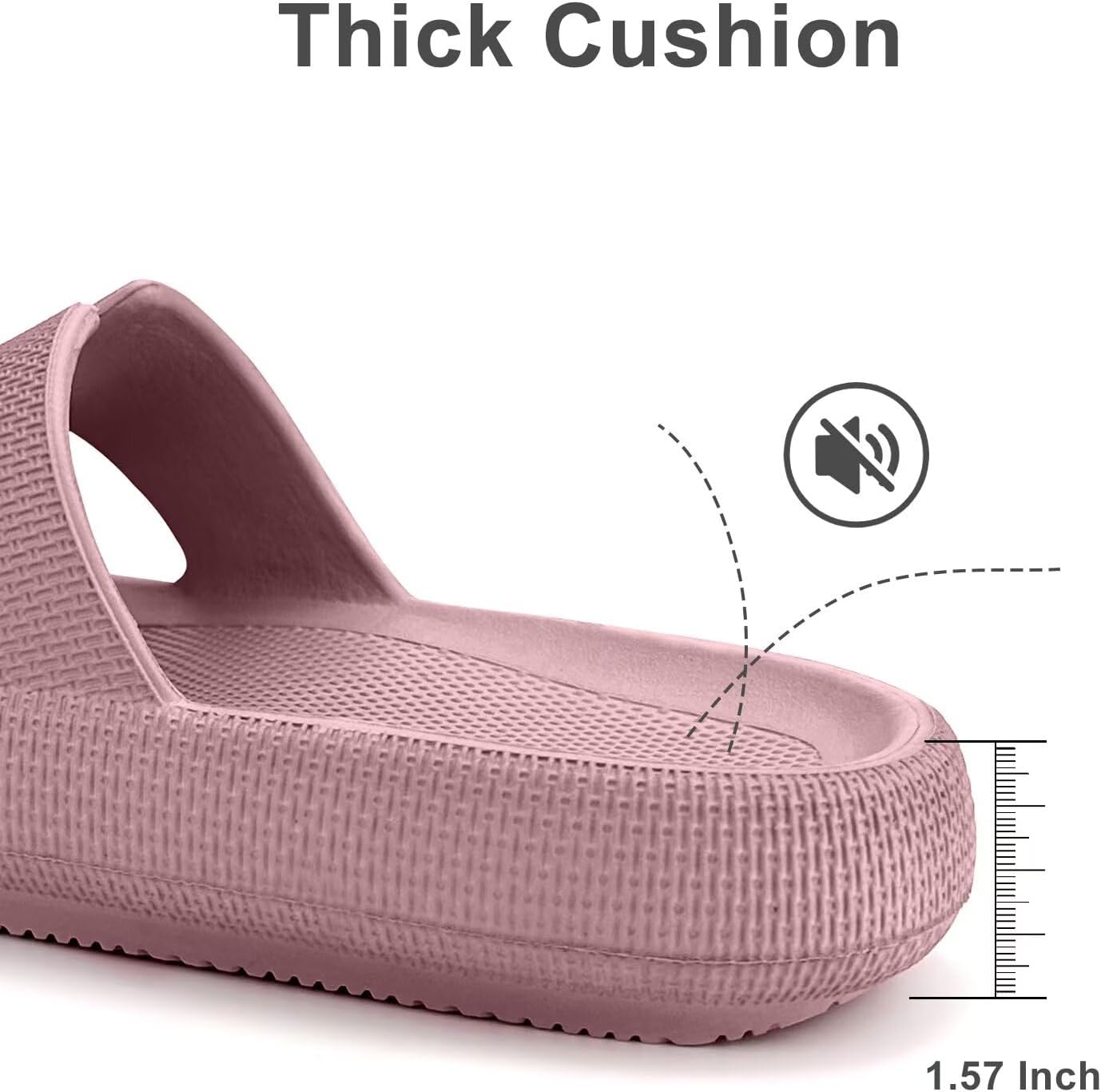 Haifago Cloud Slides for Women and Men Cushion Recovery Pillow Sandals, Memory Foam House Shower Slippers for Woman Comfort Platform Non-Slip - Image 4