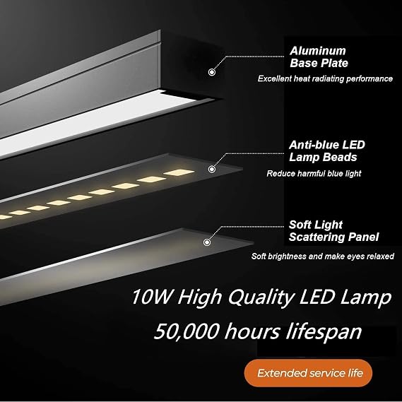 LED Desk Lamp for Home Office, 360° Flexible Gooseneck Desk Light with 3 Color Modes & 10 Brightness, Eye-Caring Adjustable Task Light for for Piano, Computer, Workbench, 10W, 1000LM (Black) [Energy Class F]
