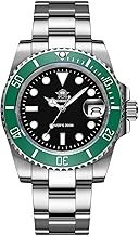 ADDIESDIVE 41 MM Mens Dive Watch Quartz Movement Watches for Men Easy to Read Dial 200 M Waterproof BGW9 Luminous Analog Orange/Red/Green/Black Gradient Dial