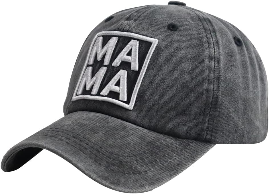 Mama Hat for Women, Vintage Washed Embroidered Mom Life Mommy Baseball Cap for Mom Grandma - Image 2