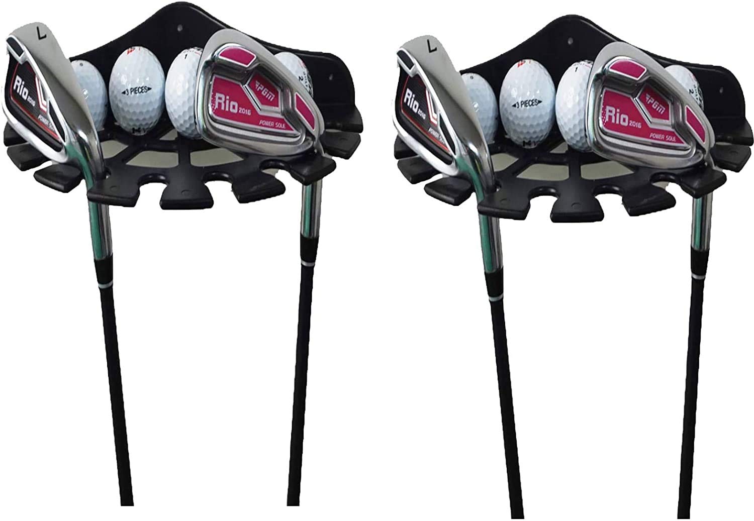 2 Pack - Golf Club Organizers Golf Club Display Golf Putter Rack Golf Club Storage Rack Golf Club Holder Golf Club Combo Wall Mount Bracket - Great Way to Organize Your Clubs - Easy to Install