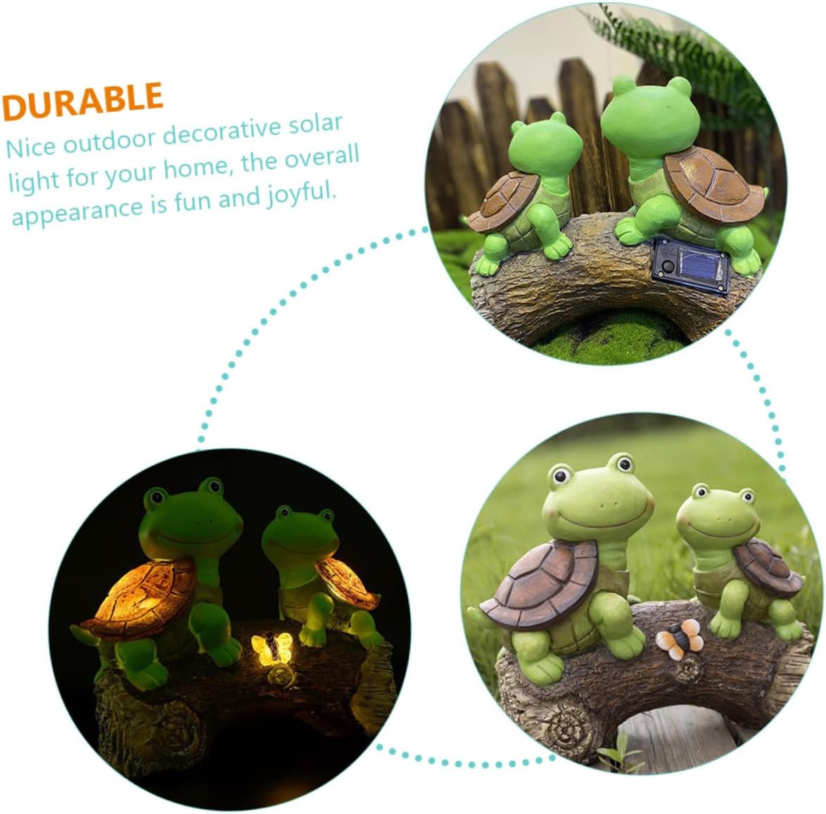 Decor Landscape Light Sea Turtle Figurine for Garden Patio Solar Lights Outdoor