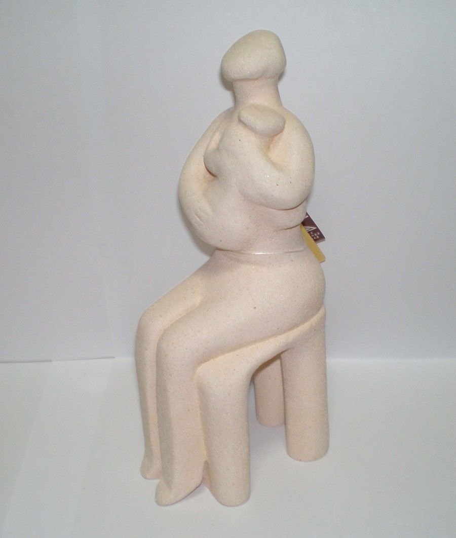 Statua macierzyństwa macierzyńskiego - Cykladyczna figurka artystyczna - idealny prezent dla noworodka
