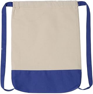 Liberty Bags Cape Cod Cotton Drawstring Backpack OS NATURAL/ ROYAL