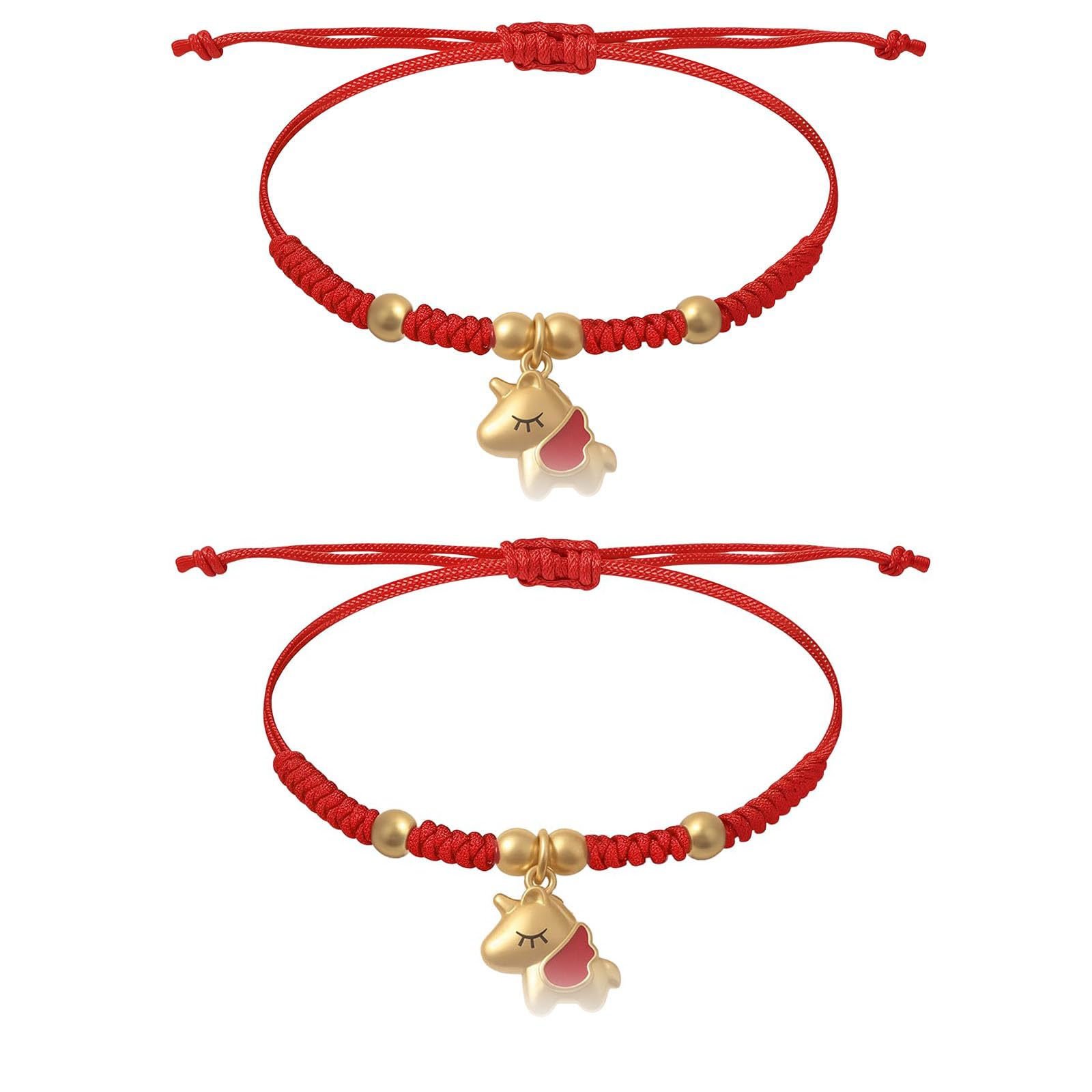 2Pcs Red Bracelet for Women, Red Thread Bracelet Set, Chinese New Year Gifts, Zodiac Blessing Accessories, Adjustable Spiritual Protection Jewelry, Pegasus Red String Bracelet Collection-image-38