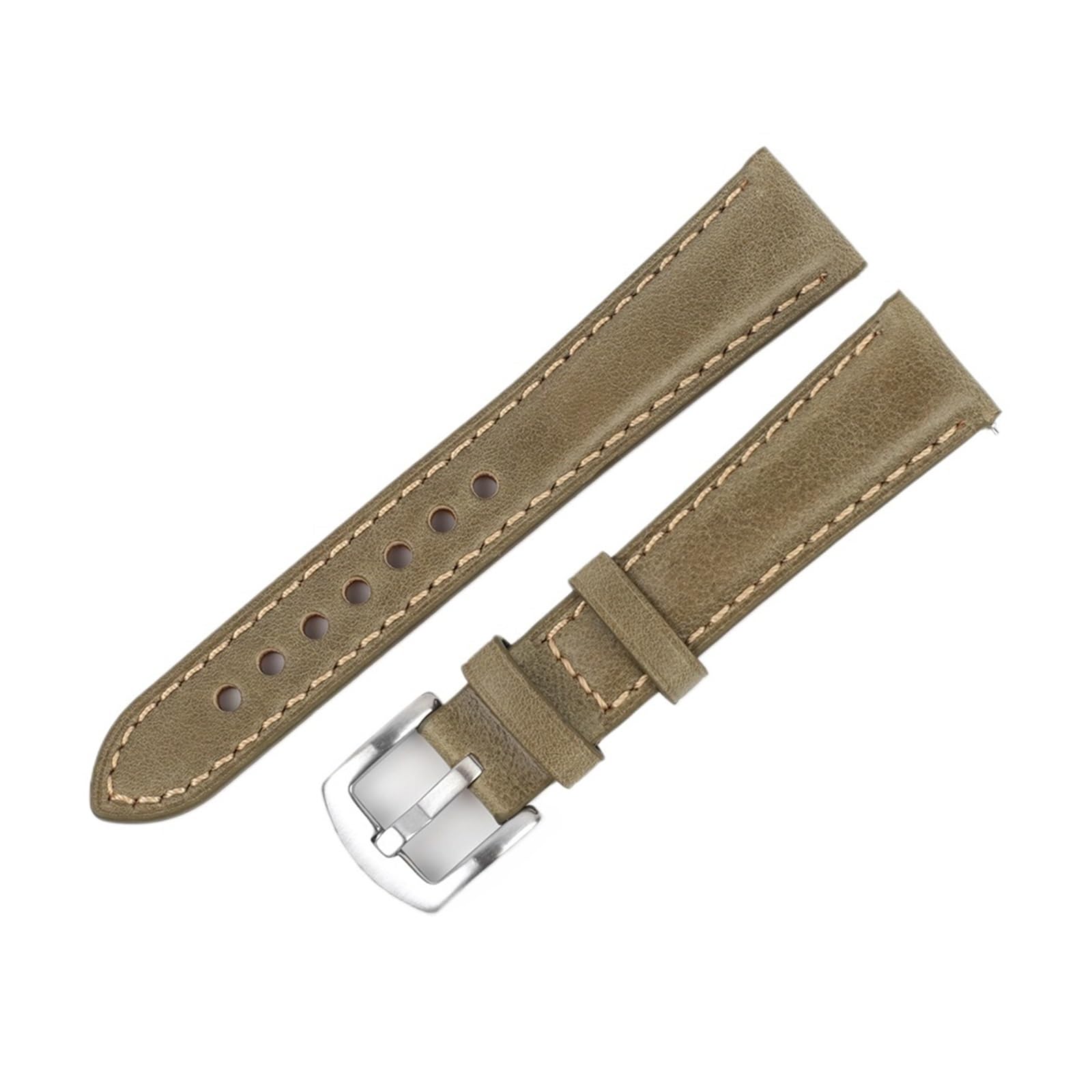 Retro Oil Wax Leather Watch Strap For Seiko 20mm 22mm Handmade Stitching Quick Release Cowhide Watchband Bracelet