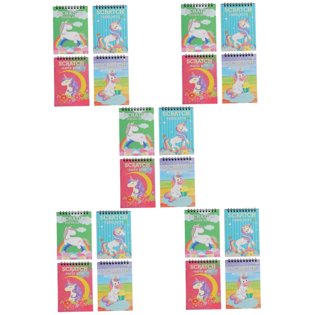 Lurrose 5 Sätze Teiliges Diy Kratzkarten Für Cartoon Muster Kreatives Scratch Notebook Für Fantasie Und Kreative Für Und Bastelstunden 4 Stück * 5