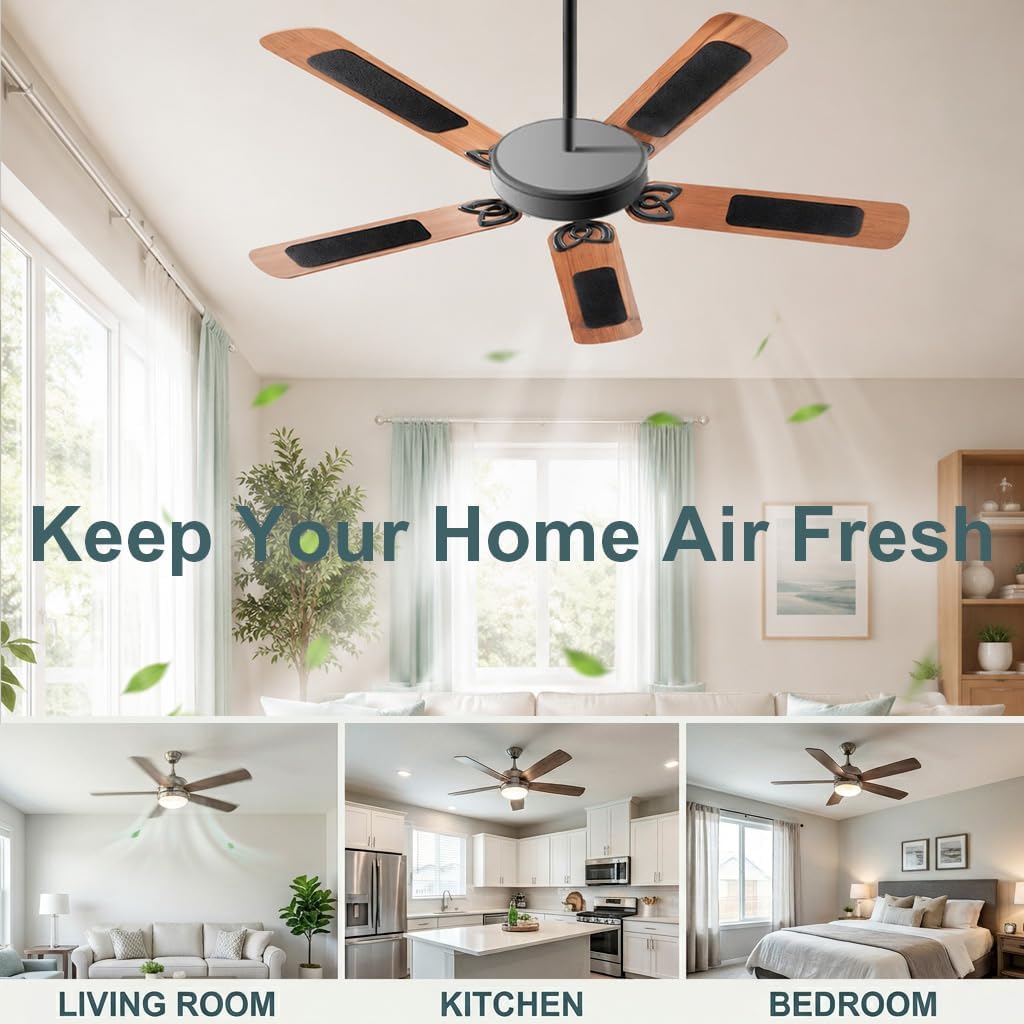 8 Pack Ceiling Fan Filters for Blades Air Purifier
