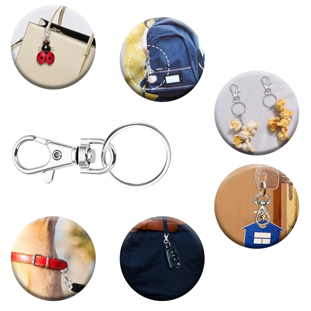 Ganci Girevoli Portachiavi - 7 Pezzi In Metallo Per Fai Da Te E Artigianato - Foto 8