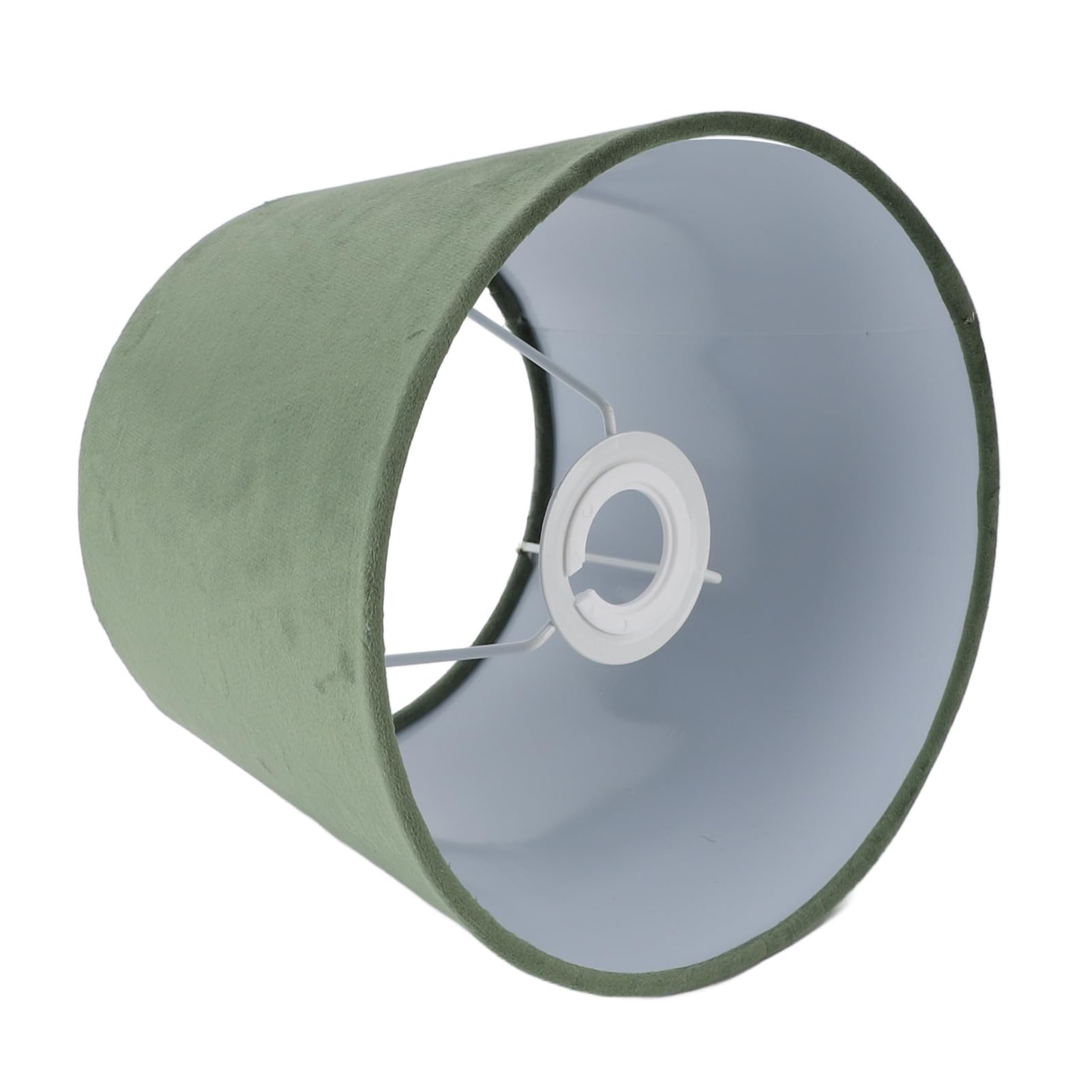 Abat-jour en Tissu E27 E14 à Double Usage, Haut de 16cm, Diamètre Supérieur de 16.5cm, Abat-jour de Lampe de Table Fait à la Main, Facile à Installer pour la Maison (Vert OD)