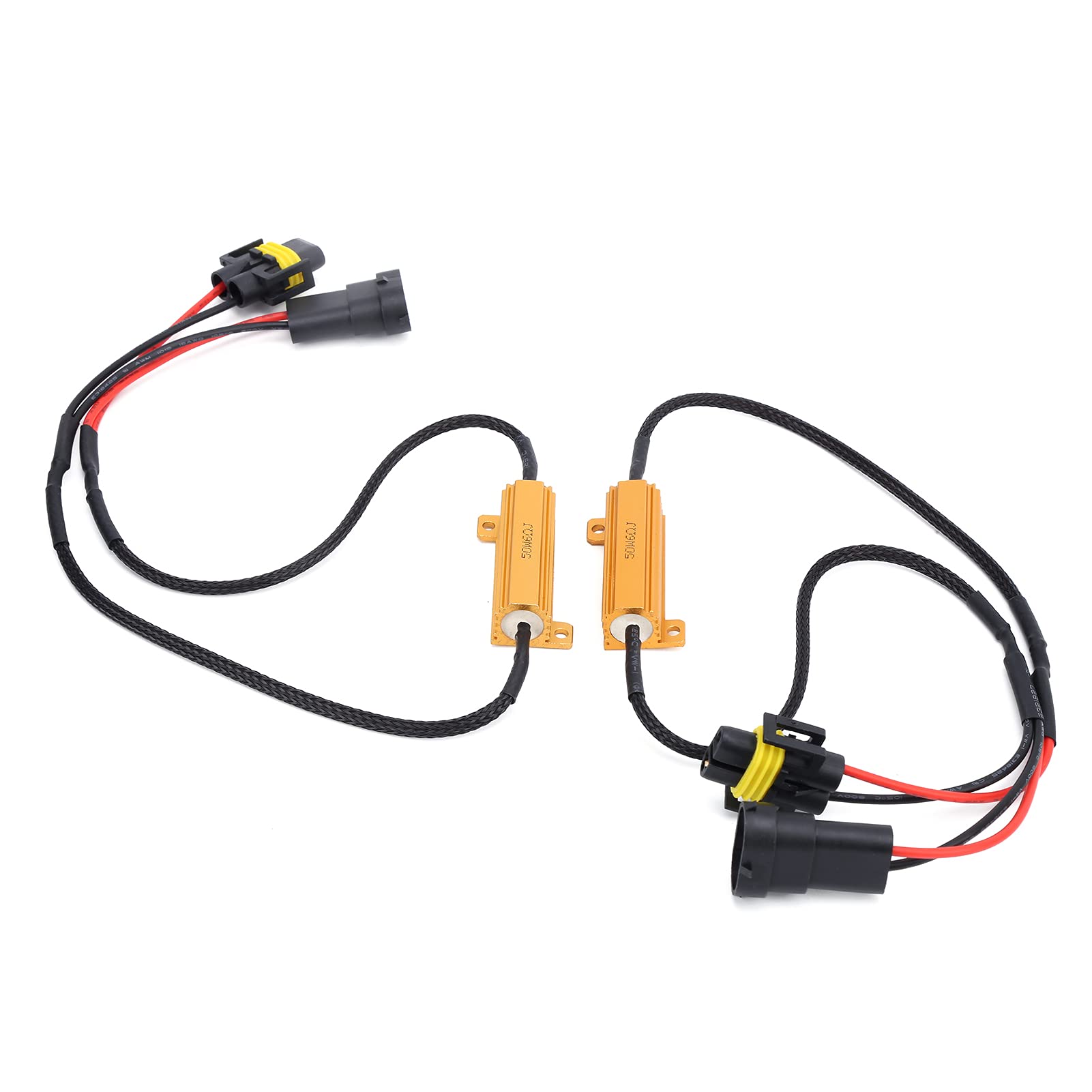 Akozon H11 H8 H9 H27 880 881 2 Szt. Adapter Rezystora Obciążenia LED Dekoder Błędów Zapobiegający Migotaniu 50 W 6 Ω Do Kierunkowskazów/światła Przeciwmgielnego