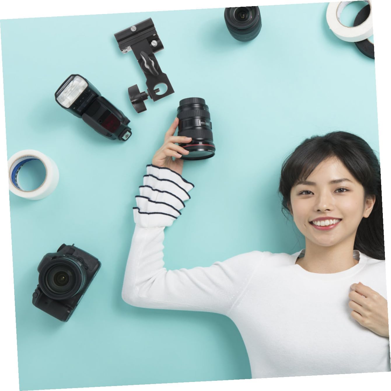 Flash Trigger Bracket for Camera Flash Light Umbrella Swivel Holder Photography Bracket