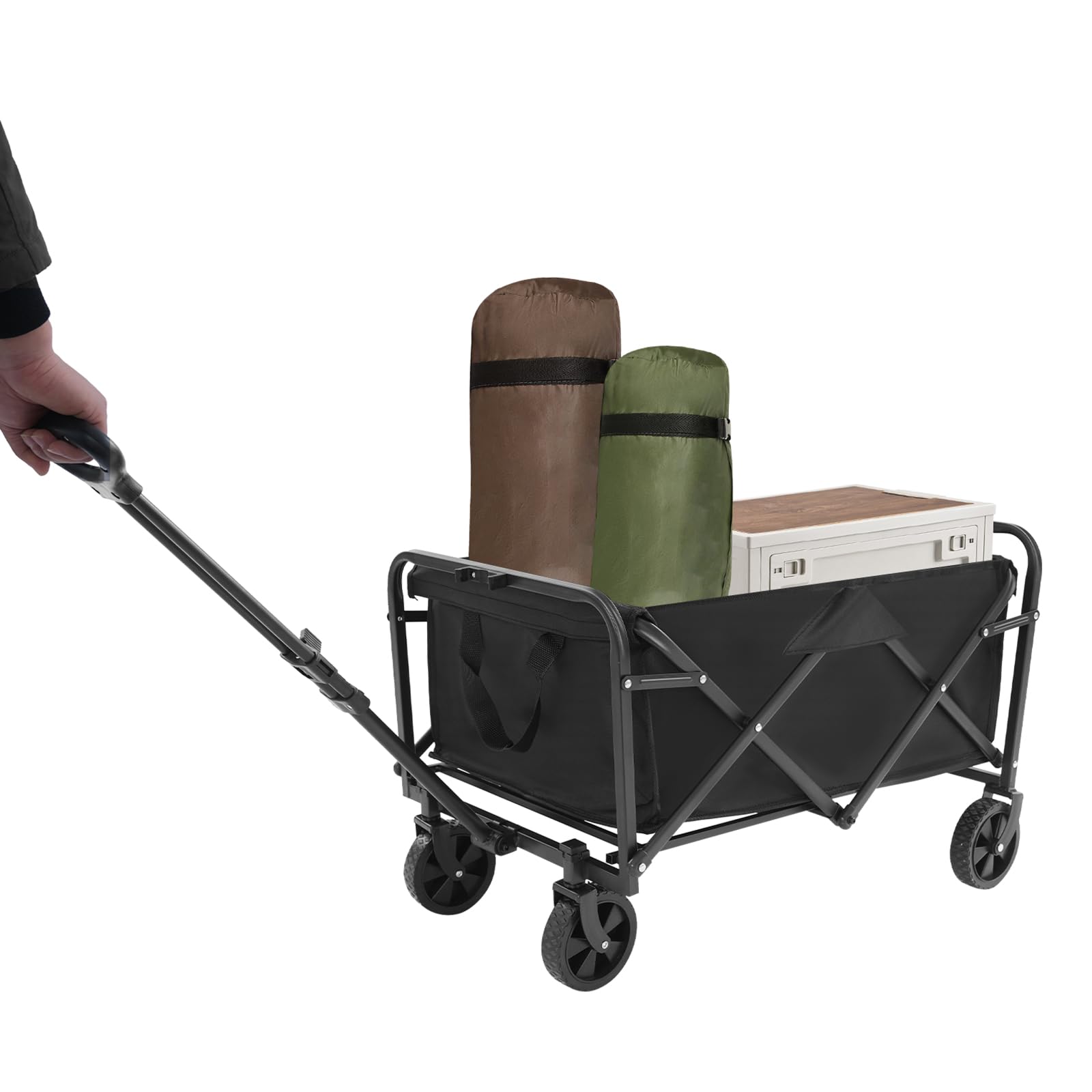 Collapsible Wagon Cart Foldable Folding Utility Wagon with Wheels