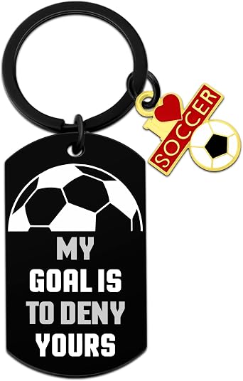 Soccer Gifts for Boys Girls Soccer Keychain Gifts for Boy Soccer Player Stocking Stuffers for Teens Soccer Christmas Gift for Boy Goalie Friend