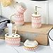 Ceramics Wash Supplies Toothbrush Cup Shampoo Lotion Bottle Holder Soap Box 6 Piece Set