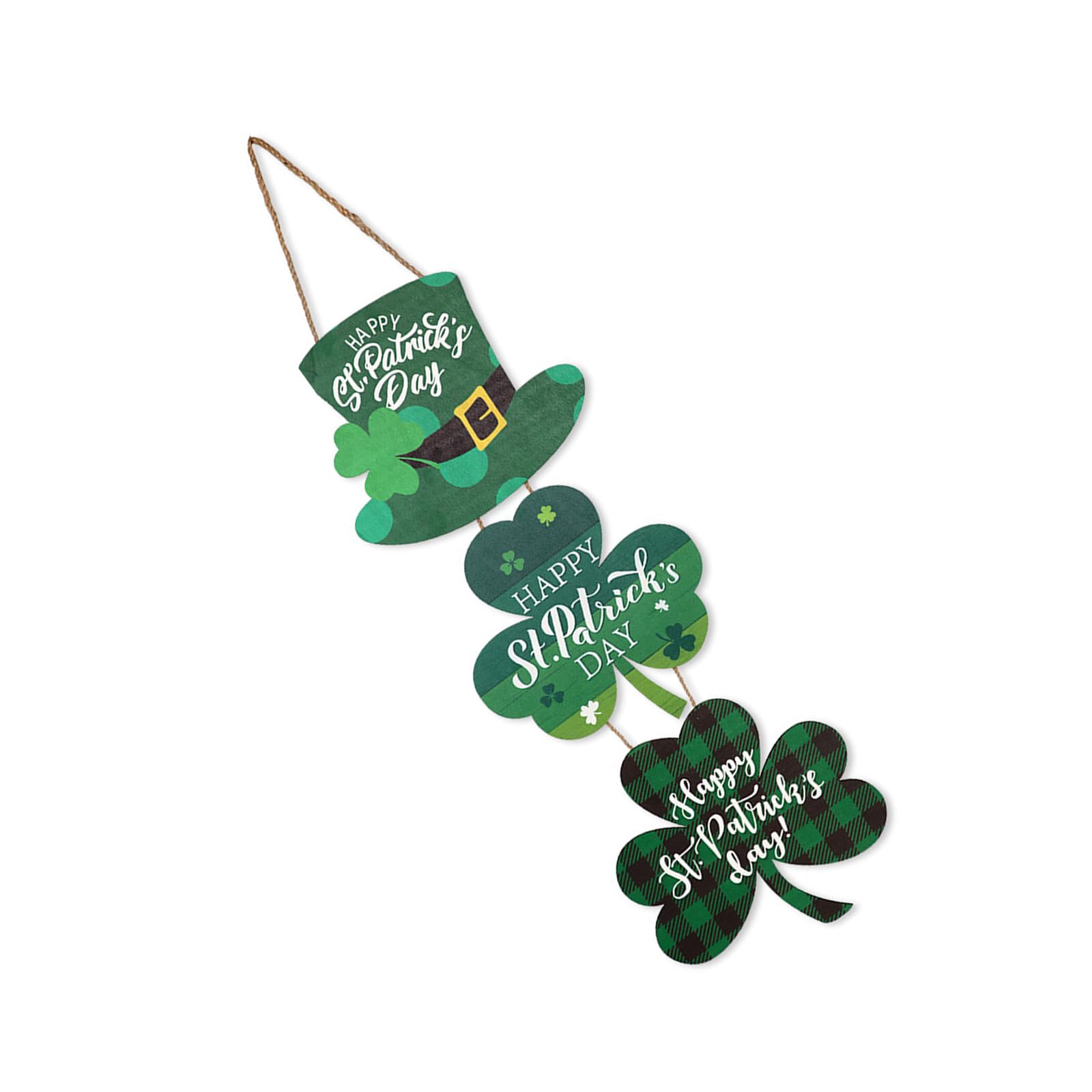 Tsophreniq Shamrocks Home Decoration Wood Sign for Tree Display Mantel Front Door Patrick ' s Day Celebration Wooden Party Decoration Wooden Ornament