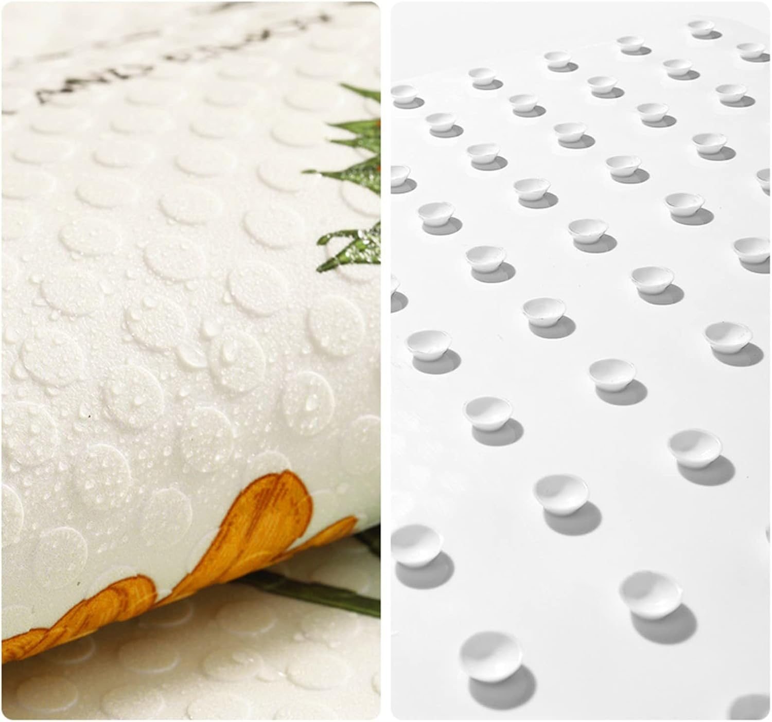 UKELER Sunflower Bath Tub Shower Mat 27.5 x 15.7 Inch Non-Slip Shower Stall Mat Comfortable Massage Bathtub Mat with Suction Cups