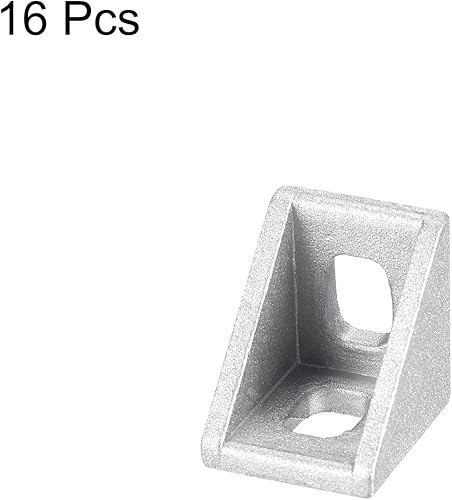 Miniatura 3 de uxcell 16 piezas de escudete de soporte de esquina interior, conectores de ángulo de 0.787x0.787x0.669 in 2020 para perfil de extrusión de aluminio