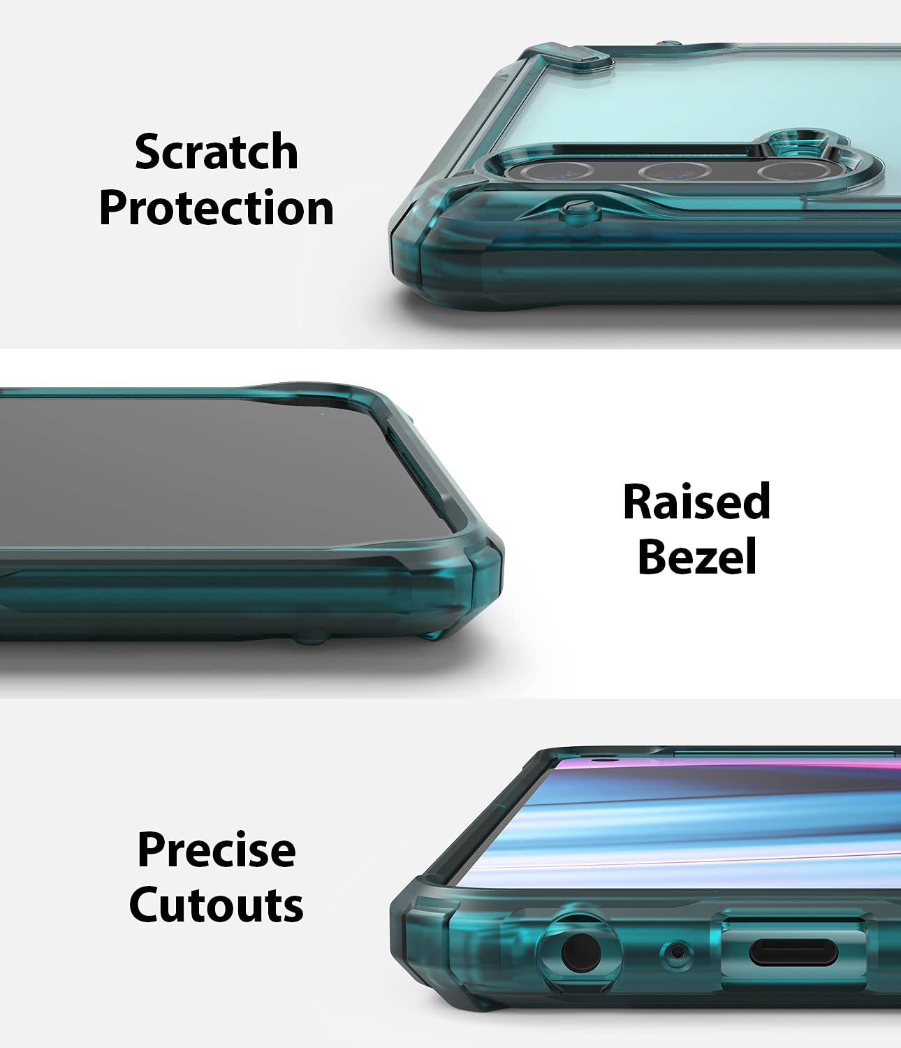 Ringke FUSION Clear Case For OnePlus X – Shockproof Bumper, Scratch Resistant, TPU+PC, Includes Screen Protector