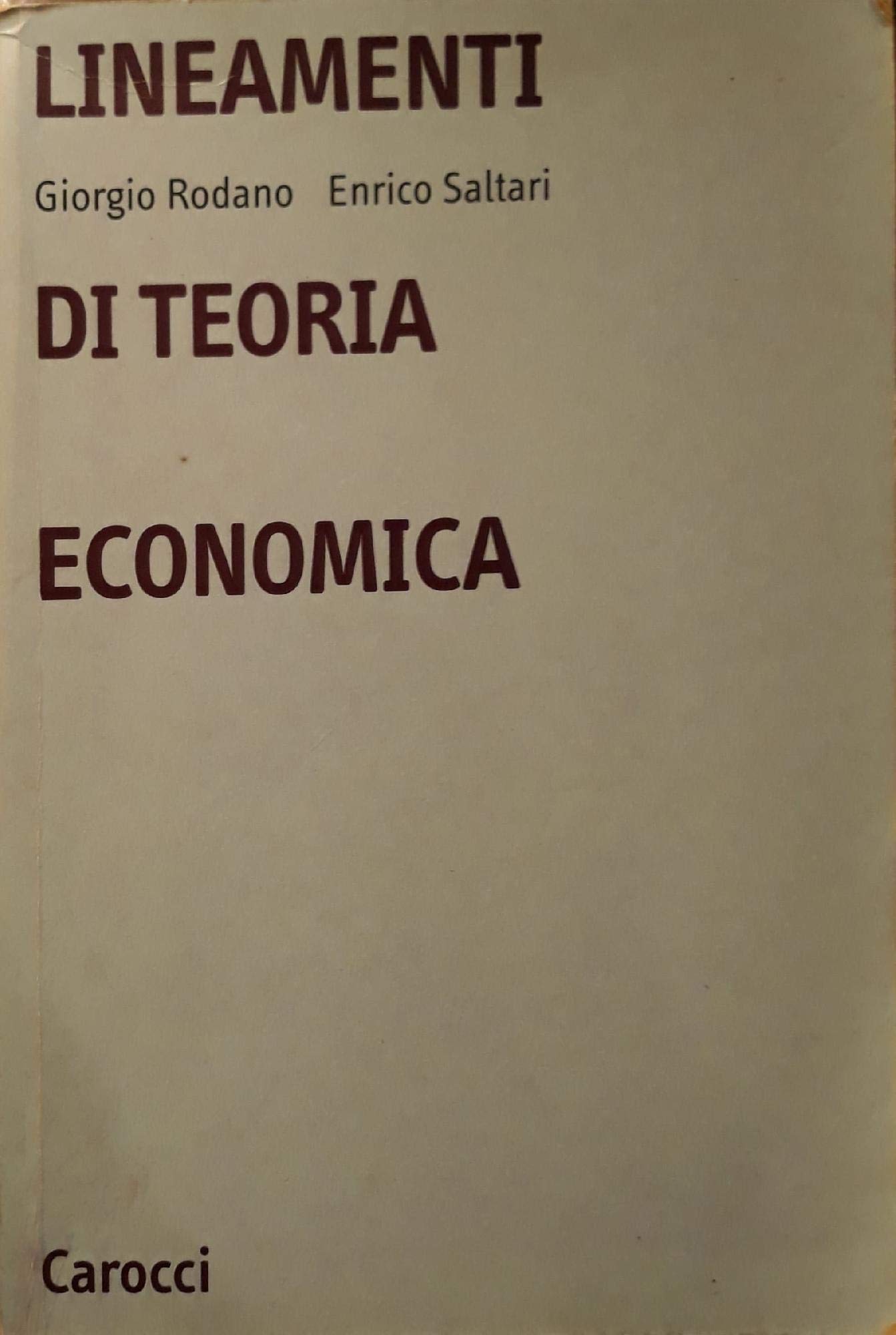 Lineamenti Di Teoria Economica - 4