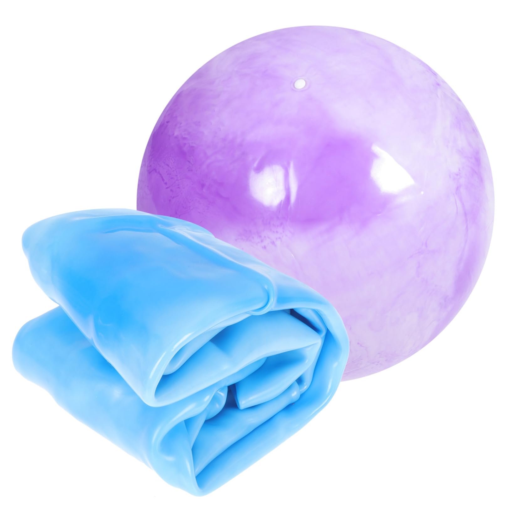 Balle Rebondissante Marbrée 65cm Épaisse, Lot de 2 Sets de Sets, Pvc