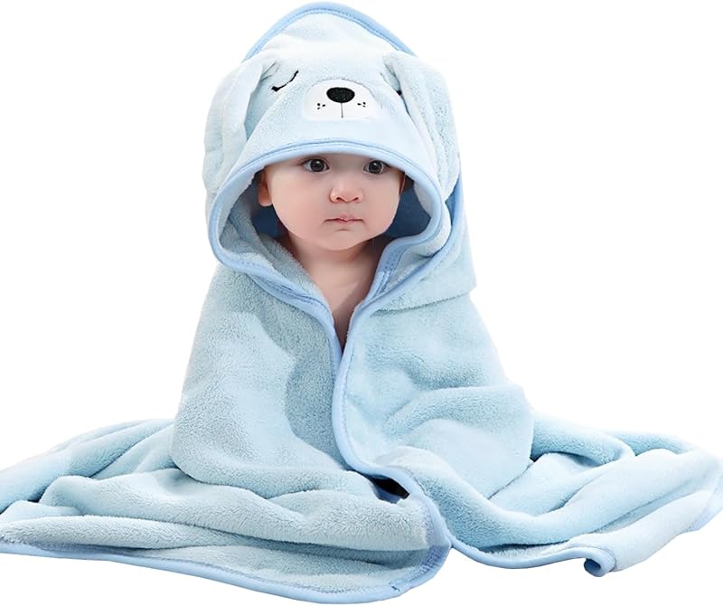 SEVDO Toallas de baño para bebés con capucha de 31 * 31 pulgadas, toallas con capucha para niños pequeños de 1 a 3 años, bata para niñas pequeñas, toallas para bebés, toallas para bebés recién nacidos, Toallas de Baño para Bebe