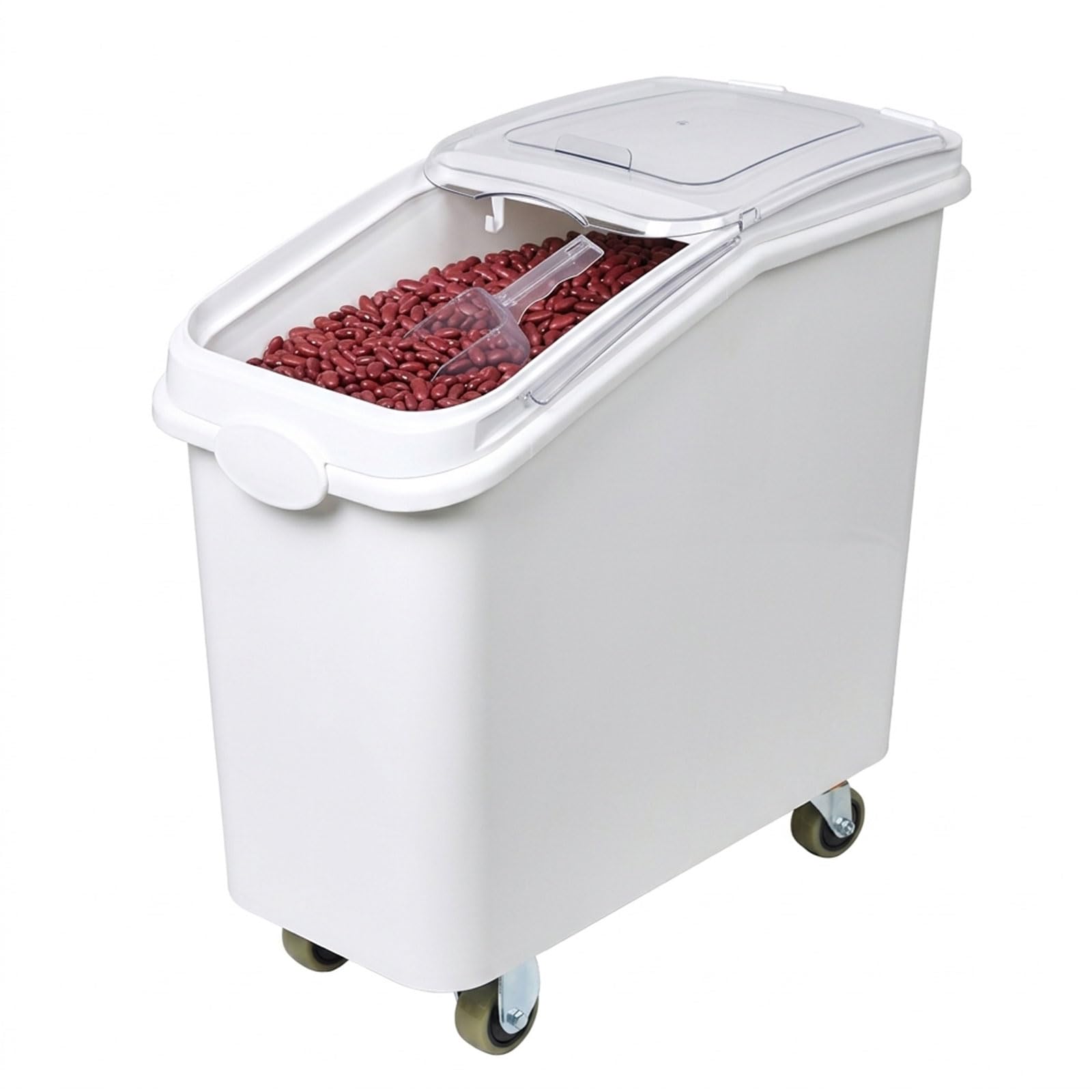 Hakka 81 Liter Commercial Rice Dispenser, large Ingredient Storage Container with Scoop and Wheels, Kitchen Food Storage Box for Dogs Food, Cereal, Beans