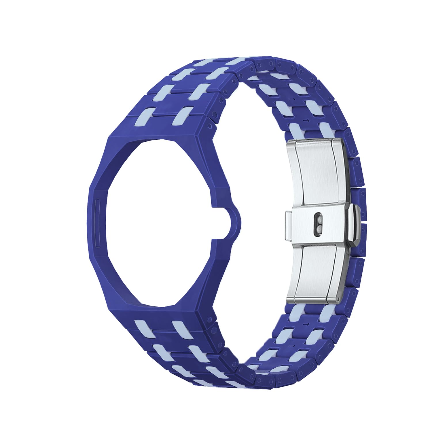 YKNIUFLY Biokeramik-Uhrenarmband und Gehäuse, kompatibel mit Swatch Royal Pop, 3-Uhr-Krone, Ersatz-Mod-Zubehör für Damen und Herren