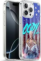 Vista 65 de Head Case Designs Funda de gel suave con licencia oficial de la WWE American Nightmare Flag Cody Rhodes Graphics compatible con Apple iPhone 7