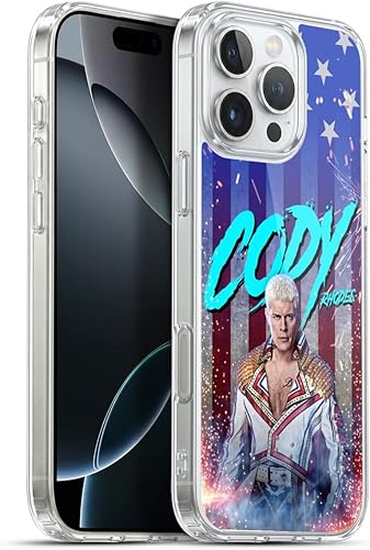 Miniatura 65 de Head Case Designs Funda de gel suave con licencia oficial de la WWE American Nightmare Flag Cody Rhodes Graphics compatible con Apple iPhone 7