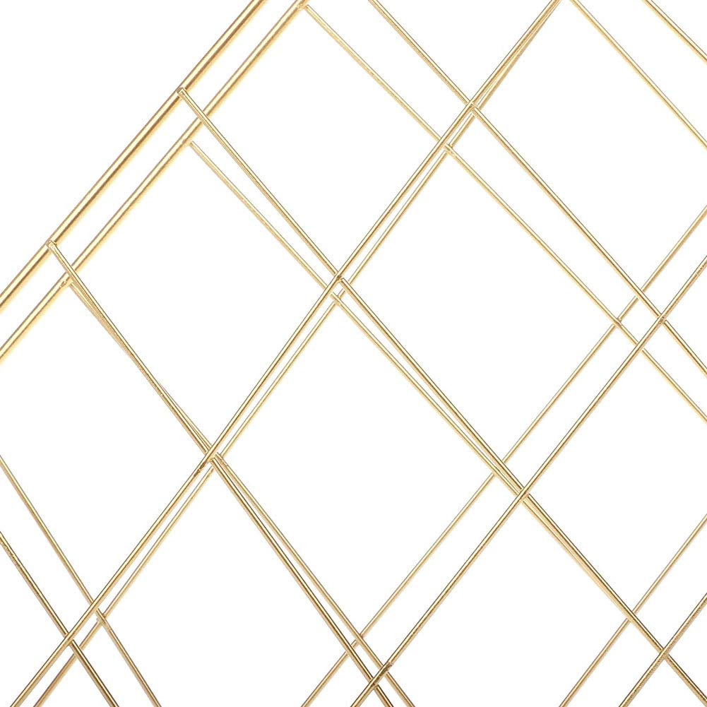 Vassoio per Documenti da Lettera, Organizer per Posta Grid, per Riviste, Ripiano in Metallo per Organizer da Tavolo, Titolare del File, Selezionatore di File Versatile,9.8x9.0x3.3Pollici,Light gold