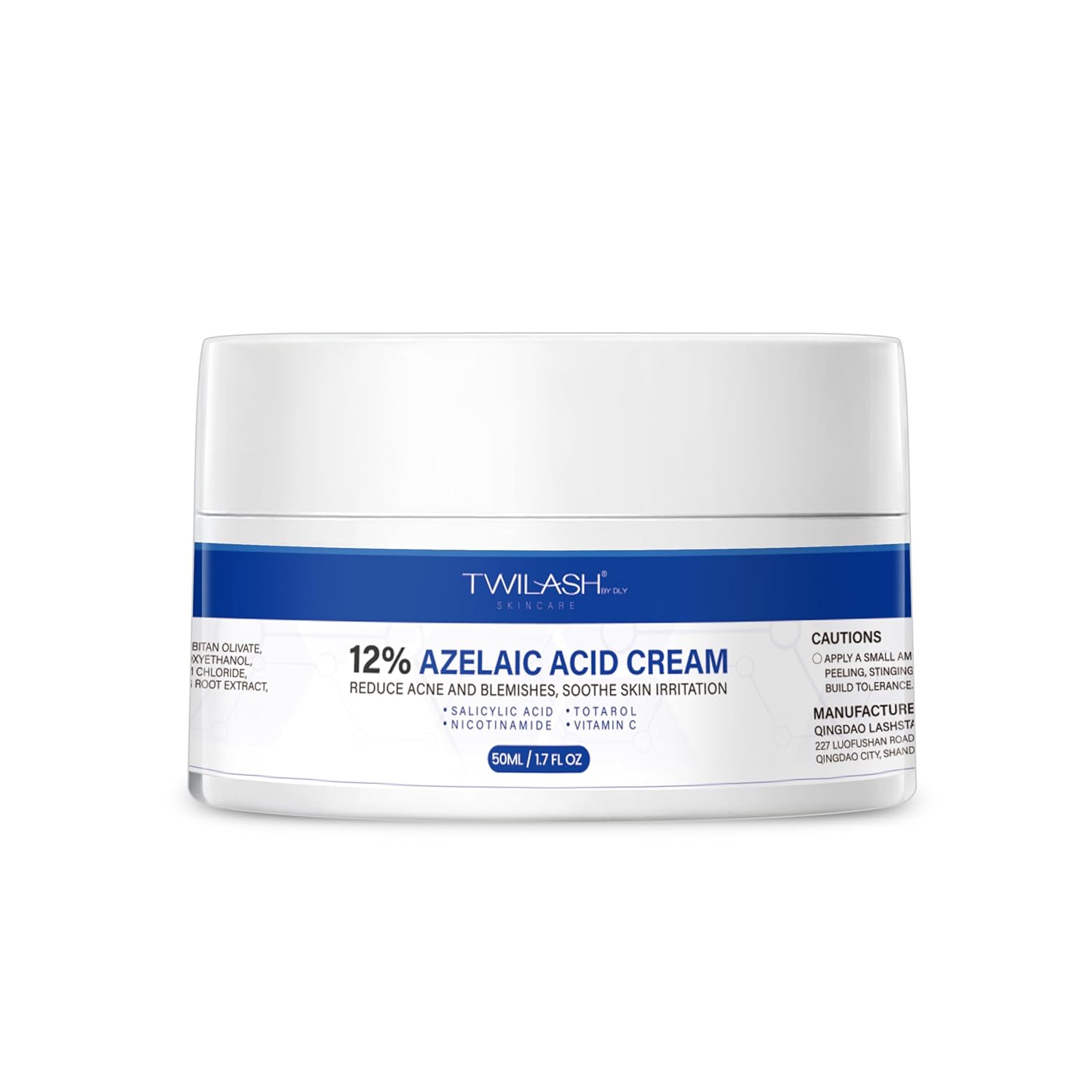 12% Azelaic Acid Cream for Advanced Acne Treatment, Redness Relief, Skin Soothing, Pore Care, and Daily Protection - 1.7 fl oz / 50 ml (12%)