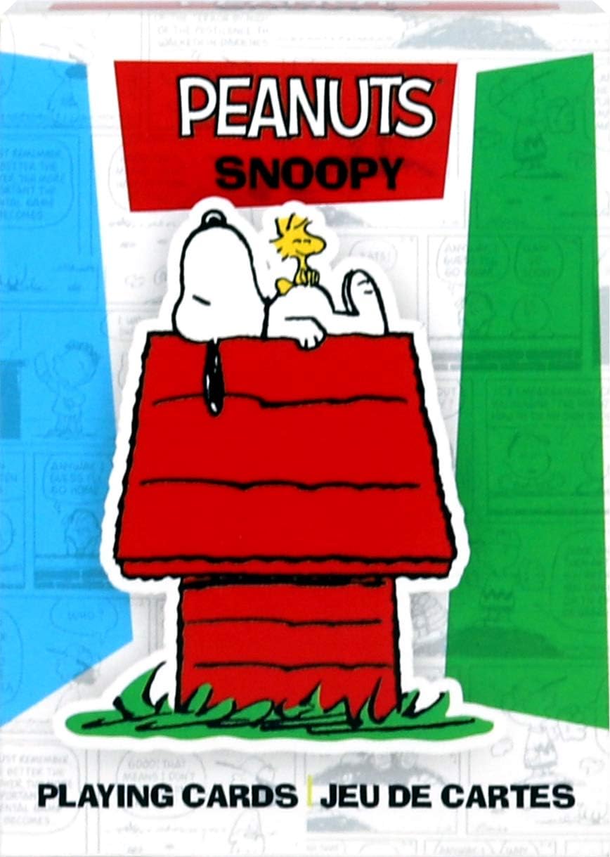 AQUARIUS Peanuts Snoopy Playing Cards - Snoopy Themed Deck of Cards for Your Favorite Card Games - Officially Licensed Peanuts Merchandise & Collectibles - Poker Size with Linen Finish