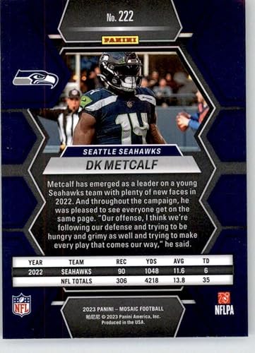 Miniatura 2 de 2023 PANINI MOSAIC #222 DK METCALF SEATTLE SEAHAWKS FOOTBALL OFFICIAL TRADING CARD OF NFL
