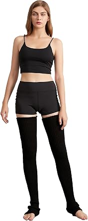 Henwarry 27 or 34 Inch Length Leg Warmers Knit Over the Knee Extra Long Winter Soft Thick Thigh High Footless Socks for Women