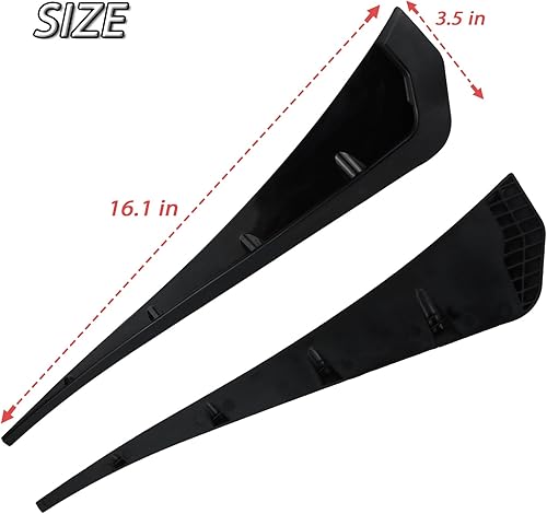 Miniatura 4 de Adhesivo decorativo negro para guardabarros laterales para coche, decoración de ventilación lateral, material ABS, alerón, guardabarros, adhesivos