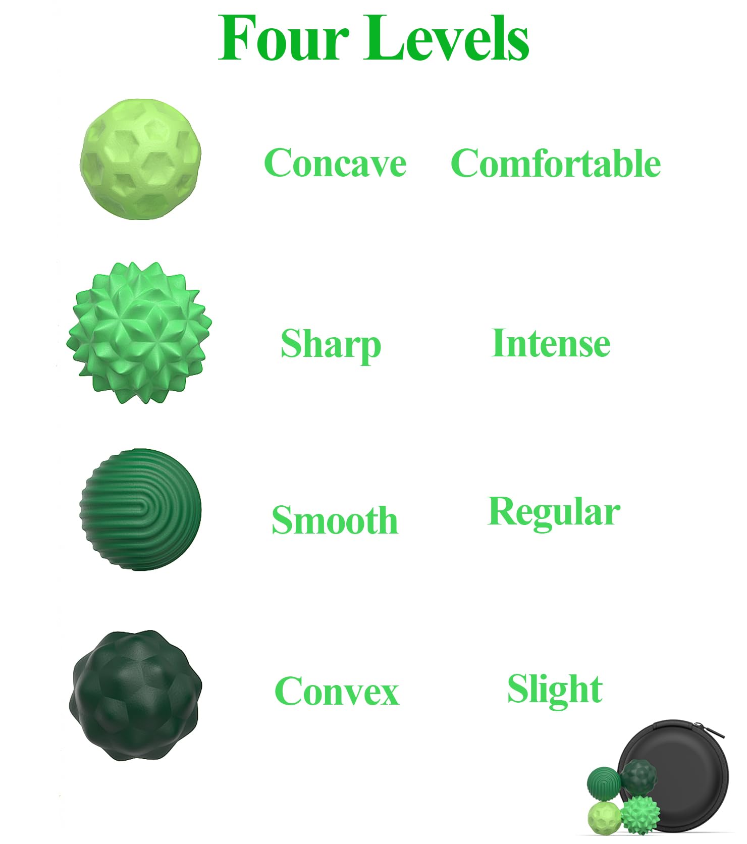 4 Sfere Magnetiche Antistress TAKONE In Silicone Verde, Morbide E Silenziose, Giocattolo Fidget Portatile - 2