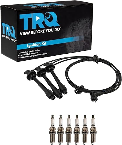 Miniatura 150 de TRQ Kit de bujías de 5 piezas de bujías de iridio compatibles con Chevrolet Aveo 2004-2008 Aveo5 2004-2008
