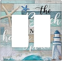 Vista 127 de William Morris Floral Boho Azul Medianoche Azul Bohemio Flor 1 Banda Dúplex Cubierta de Salida Decorativa Receptáculo Único Interruptor Eléctrico