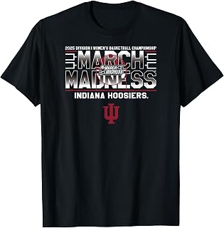 Indiana Hoosiers March Madness 2025 Women's Basketball Black T-Shirt