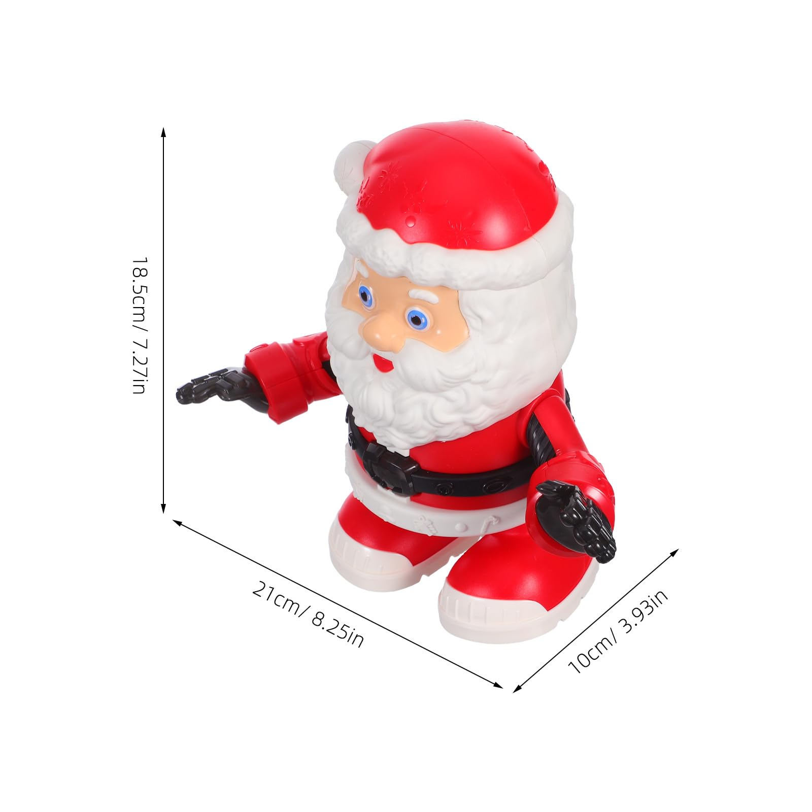 Yardwe Giocattolo di Babbo Natale Danzante Elettrico Statuina di Natale Musica Decorazione Festiva per Ragazzo Ragazza Regalo di Compleanno senza Batteria