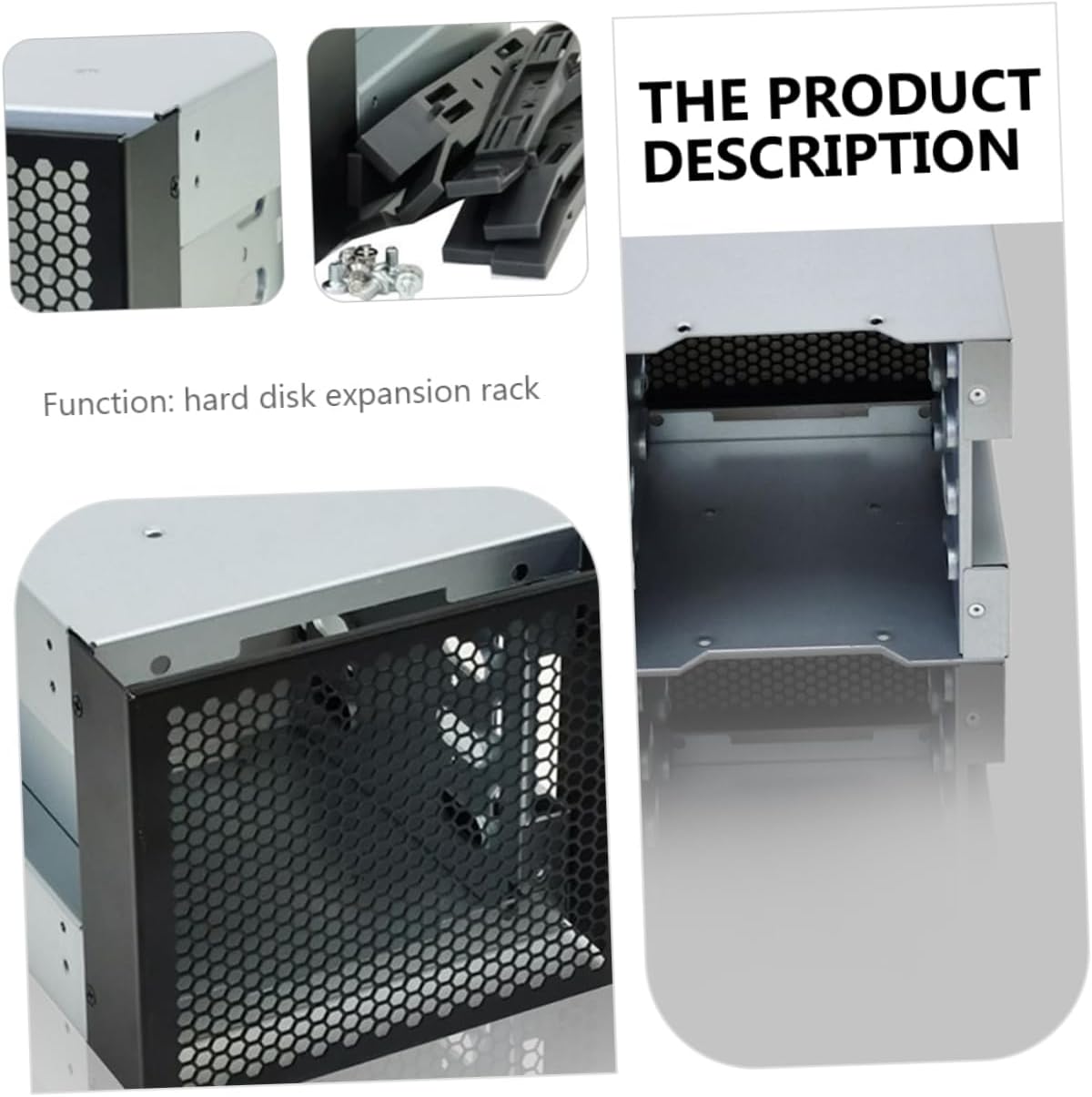 TEHAUX Bay Hard Drive Mounting Kit Cage for Case Optical Drive Bay Expansion Bracket for Hard Disk Storage and Organization