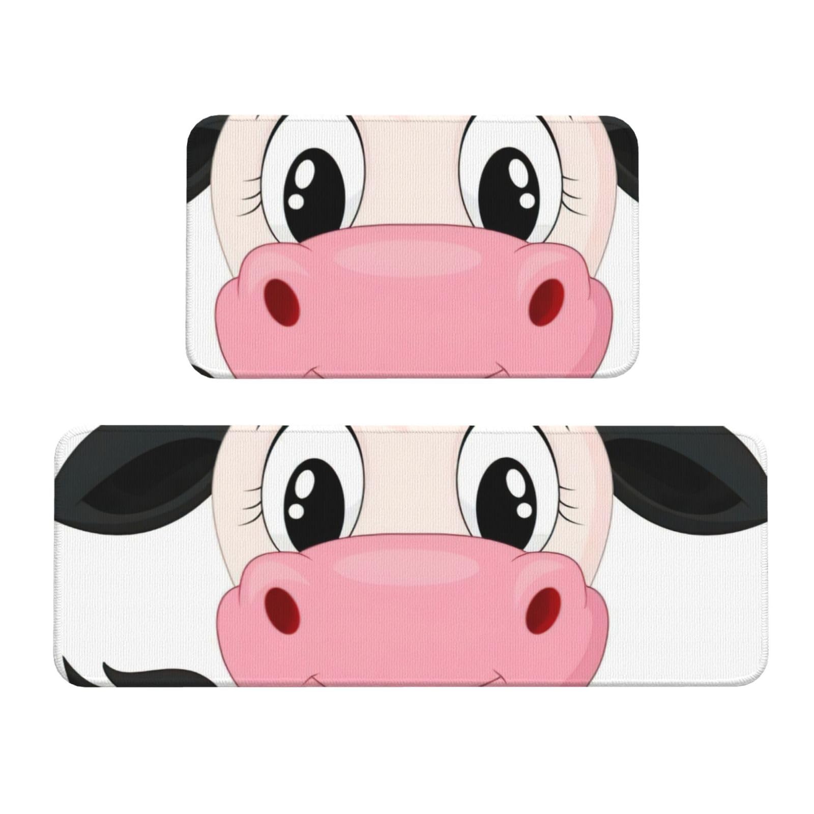 Tapis de cuisine étanche EdWal antidérapant et tapis de sol de bureau motif vache