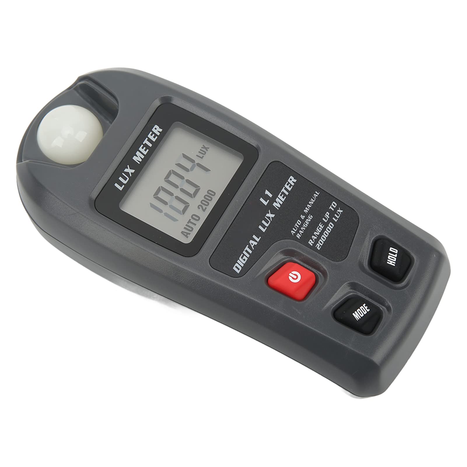 Medidor de Luz, Iluminancia Digital Medidor de Luz Medidor de Luz Digital Probador de Iluminancia Luxómetro Iluminómetro Apagado Automático Pantalla LCD